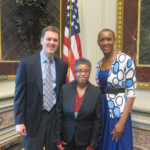 Steve Keener and Eileen Schofield of L'Arche meet with Claudia Gordon, Liaison to the Disability Community, White House Office of Public Engagement.