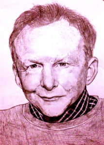 Artist Rebecca Yuan Feng drew Eric Arntson, her friend and housemate, while spending the summer at L'Arche's Highland House in Arlington, Va.